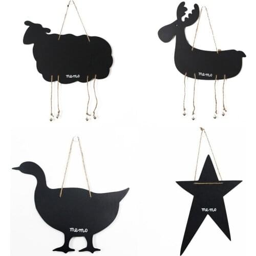 New Wooden Message Blackboard Chalkboard with Stand Small Black Notice Board DIY Wedding Home Office Decoration Supplies Hb001