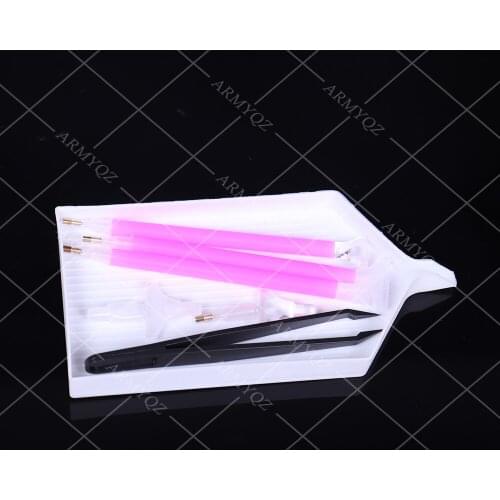 Diamond Mosaic Embroidery Tweezers/369 pen head/glue/plastic Tray Set DIY Diamond Painting Cross Stitch Sewing Accessories Tool