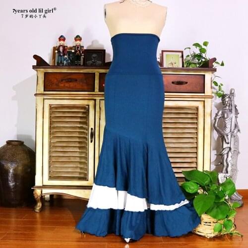 Spanish Dance Dress Flamenco Dance Practice Skirt Flamenco Skirt Dance Wear Women DTT16