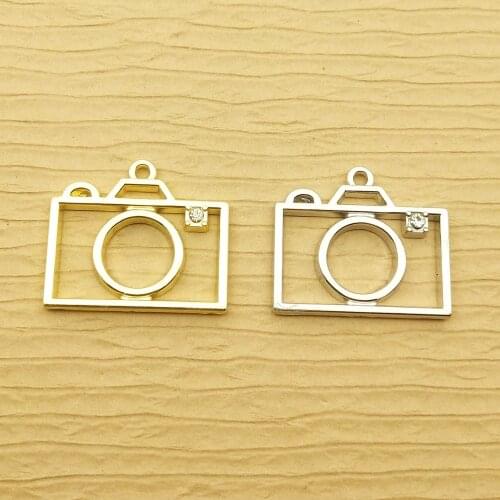 10pcs 20x23mm crystal camera charm for jewelry making crafting fashion earring pendant necklace charm bracelet charm