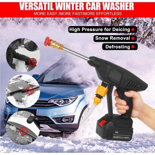 12V Portable High Pressure Washer Machine 15A Cordless Washer Gun With Foam Generator Nozzle Water Pump Auto Garden Sprayer