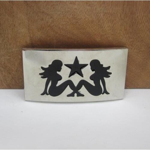 BuckleClub zinc alloy lady belt buckle western jeans gift belt buckle FP-02938 SILVER FINISH drop shipping