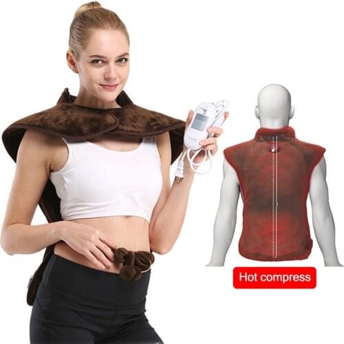 Electric Heating Moxibustion Shawl Far Infrared Physiotherapy Vest Back Support Heating Pad Suitable For Back Pain Relief Care