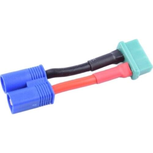 2 PCS Male EC3 Connector to Female MPX,TRX,T Plug,XT60,Tamiya,EC5 4CM Battery Charge Lead Adapter Cable