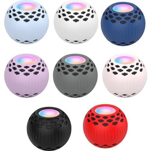 Silicone Speaker Case Soft Protective Shell Shockproof Dustproof Audio Protector Cover Sleeve for Apple Homepod Mini