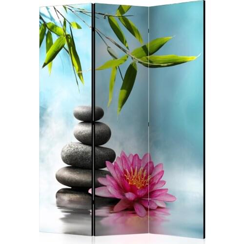 Windbreak-Water Lily and Zen Stones [Room Dividers]