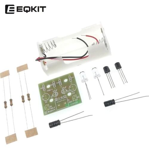 High Bright Red Alternating Light Emitting LED DIY Kit Simple flash DIY Kit Flash Circuit DIY Interesting Electronic DIY