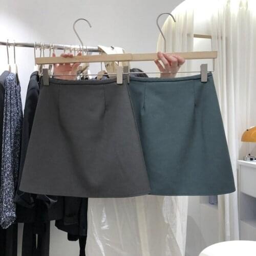 Fashion Elegant Women Pu Leather Skirt Casual High Waist Mini Skirt Ladies A-line Short Skirts Black Yellow 2020