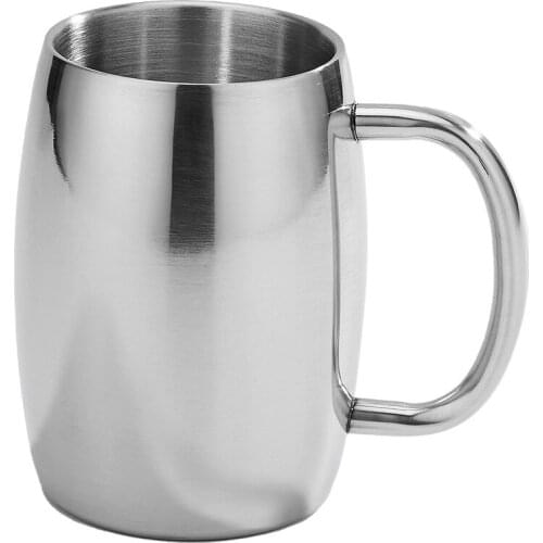 Mirror Light 304 Stainless Steel Mug Water Cup 500Ml Beer Cup Coffee Cup with Handle Gift Cup