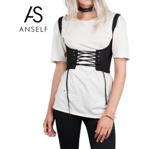 Sexy Women Lace Up Waistband Corset Belt Bustiers Curve Shaper Tie Up Back Zipper High Waist Belt Plus Size XL Slimming Female