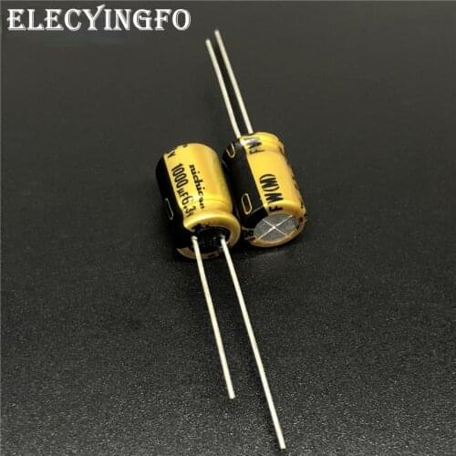 10pcs/100pcs 1000uF 6.3V1000UF NICHICON FW Series 8x11.5mm 6.3V1000uF HiFi Audio Aluminum Electrolytic Capacitor