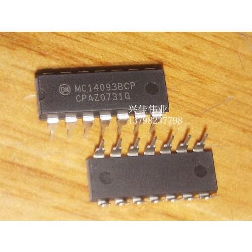 10PCS New original authentic MC14093BCP DIP-14 Logic - Gates and Inverters