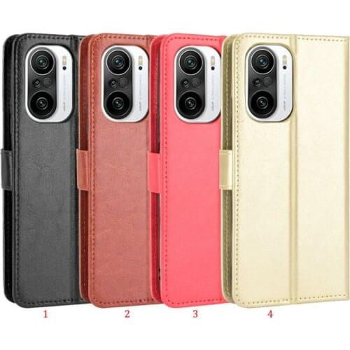 100pcs/lot For Xiaomi Poco F3 Redmi Note 10 5G Card Slots Book Style Vintage Crazy Horse Leather Case For Xiaomi Mi11X Pro Mi 11