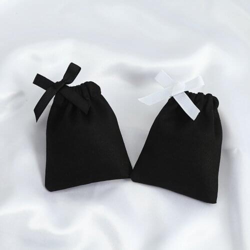 20PCS Jewelry Bag Packaging Pouch Cotton Drawstring Bags Candy Wedding Party Makeup Gift Bags Wrapping Supplly Print Logo