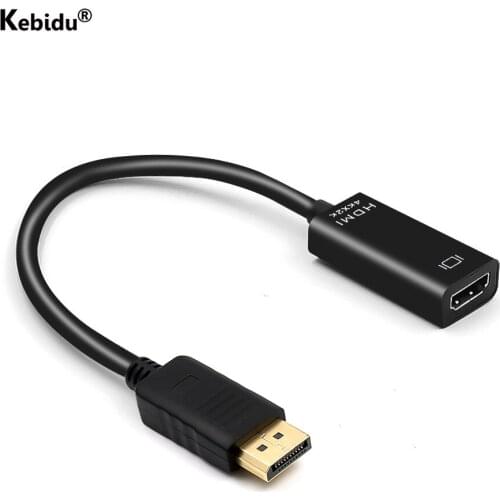 Kebidu DP to HDMI-compatible Cable Adapter Male To Female For Monitor Laptop PC Display Port to 1080P Adapter Converter