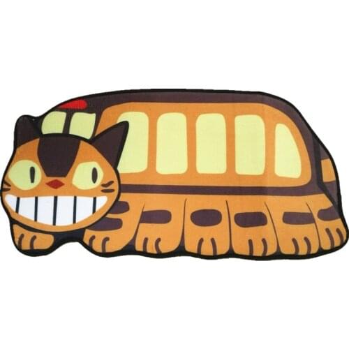 Anime Totoro Bus Cat Doormat Floor Mat Round Carpet Rug Home Hotel Living Bedroom Room Decor Anti Slip