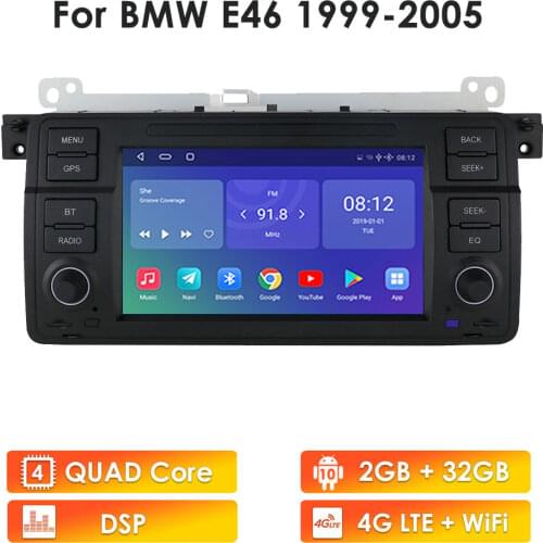 Android 10 AutoRadio Car Player Stereo for BMW 3 Series E46 Coupe Multimedia Radio M3 318 320 325 330 335 1995 - 2005 7 Inch GPS
