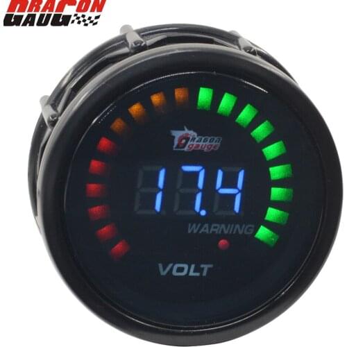 Dragon Gauge 52mm Sunglasses Back Shell motorcycle Storage battery car 8-18V volt gauge voltage meter Free shipping