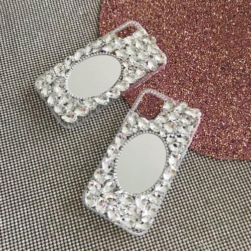 Jellew Case For iPhone 12 11 Pro Max Shiny Crsyatl Drop Transparent Bling Bling Rhinestone Diamond Mobile Phone Case For 8 7Plus