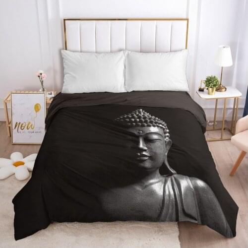 Black Duvet cover Quilt/Blanket/Comfortable Case Double King Bedding 140x200 240x220 200x200 for Home Buddha body