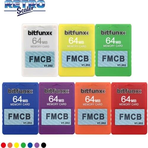 RetroScaler 64MB Colorful FMCB Free McBoot Card v1.953 for PS2 Playstation2