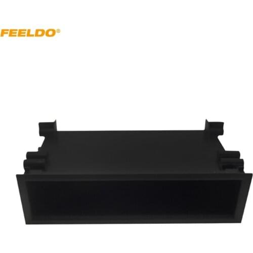 FEELDO 1PC 1DIN Car Stereo Radio Refitting Dashboard Installation Mounting Trim Fascia Storage Box Spacer For Toyota #FD1531