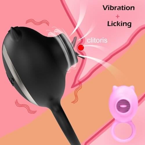 New Tongue Licking Usb Penis Cock Ring Three Modes Vibrating Delay Ejaculation Reusable Lock Ring Sex Tools For Couples Chastity