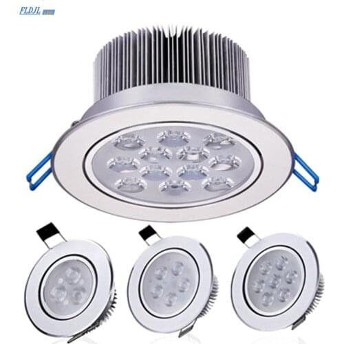 Round dimming downlight 3W/6W/10W/14W /18W/24W/36W LED spotlight embedded high-power ceiling spotlight 110v / 220v home lighting