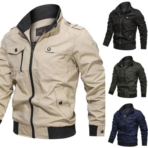 2020 Military Jacket Men Spring Autumn Windbreaker Pilot Coat Army Mens Bomber Jackets Cargo Flight Otton Jacket Male Clothes