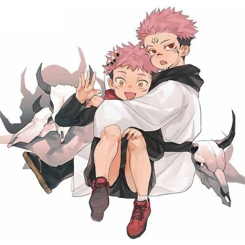 Hot 13 Cm X 12.6cm for Jujutsu Kaisen Car Stickers Anime Graphics Decal Occlusion Scratch Waterproof Decoration Apply To Car