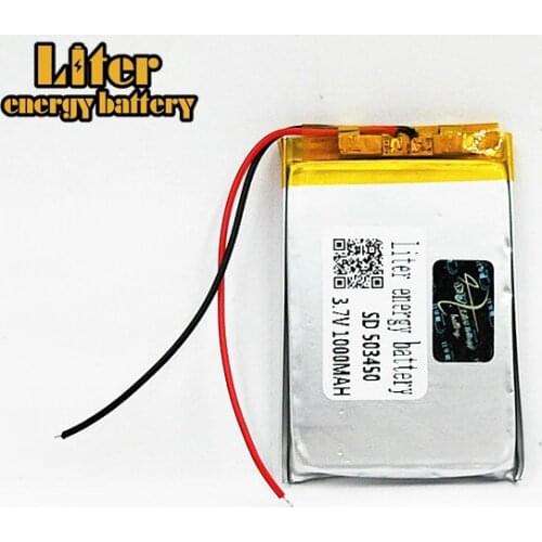 503450 3.7V 1000mAh Lithium Polymer LiPo Rechargeable Battery li ion cells For Mp4 GPS DVD PAD electric toys camera recorder