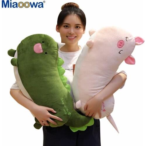 1pc 65/85cm Soft Animal Cartoon Pillow Cushion Cute Dinosaur Cat Pig Mouse Plush Toy Cushion Stuffed Lovely kids Birthyday Gift