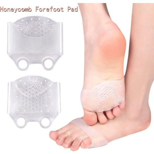 Soft Silicone Padded Breathable Forefoot Insoles Honeycomb High Heel Shoes Pad Gel Insoles Massage Insoles For Feet Health Care