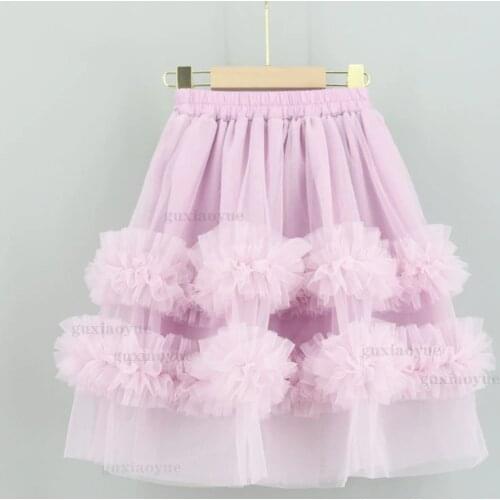 Newest 3-14Years Girls Princess Soft Tulle Skirt Children Mint Long Tutu Skirt Evening Party Gown Prom Formal Skirts