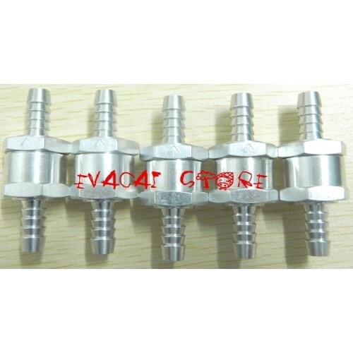 5pcs One Way Non Return Valve Aluminum Alloy 8MM 5/16-Oil Fuel Petrol Diesel / Non Return One Way Valve