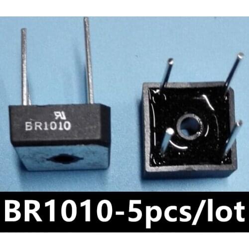 5pcs/lot New original BR1010 BR1010S 4-foot square 1000V 10A single-phase bridge rectifier
