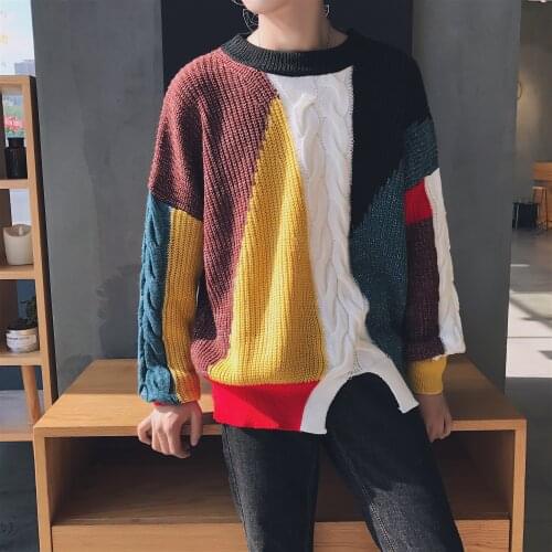 2020 Autumn High Street Sweater For Men/women Fashion Hip Hop Punk Long Sleeve Hole Pullover Sweater Male Loose Knitted Sweaters