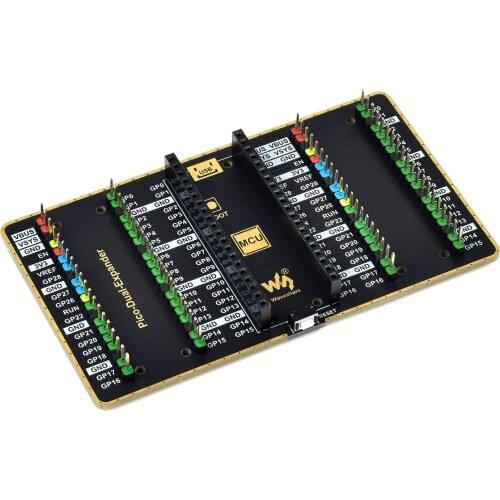 Pico-Dual-Expander,Dual GPIO Expander For Raspberry Pi Pico, Two Sets Of Male Headers For Connecting More Expansion Modules
