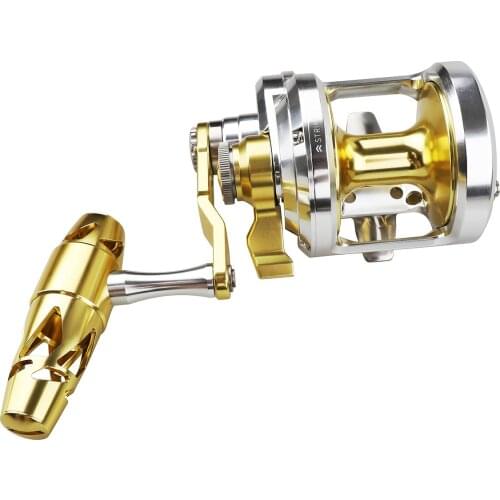 Trolling Reel Casting Wheel Jigging Reels Aluminum CNC Machined Fishing Reel Lever Drag Right or Left Handed Saltwater Fishing