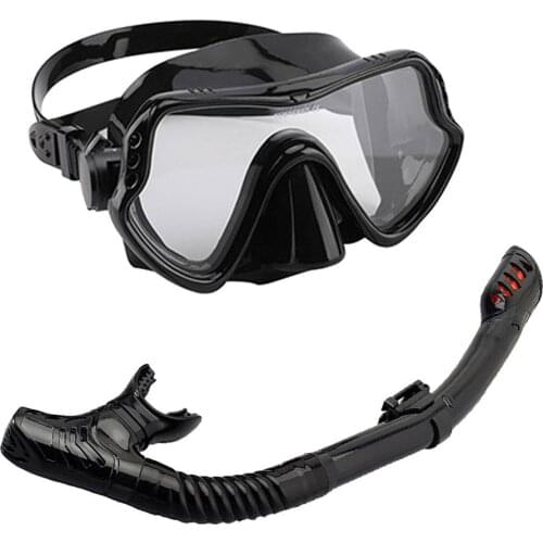 Adult Diving Snorkel Mask Set Swimming Goggles Scuba Snorkeling Snorkel Diving Glasses Swim Full Dry Breathing Tube Mask Set