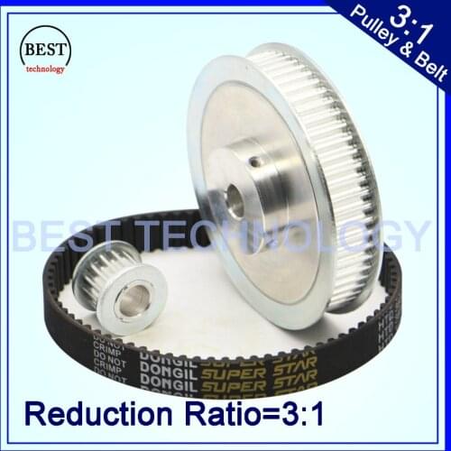 Timing Belt Pulley 5M Reduction 3:1 60teeth 20teeth shaft center distance 80mm Engraving machine accessories - belt gear kit
