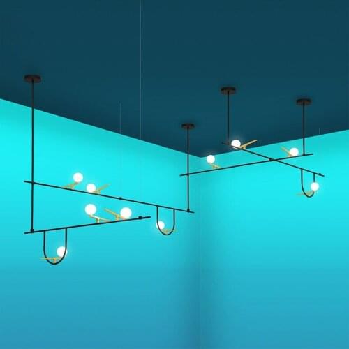 Modern creative bird Pendant Lights clothing store cafe Suspension Lamp Nordic style minimalist line lam Home Lighting PA0121