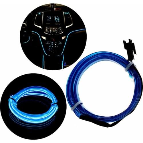 2M Car LED Interior Strip Atmosphere Lamp Neon Light Auto Decoration Garland Lisence Plate Wire Rope Tube Line With Power Driver