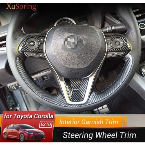 Car Steering Wheel Garnish Decoration Trim Cover Stickers Car-styling Moulding for Toyota Corolla 2019 2020 2021 E210 12th