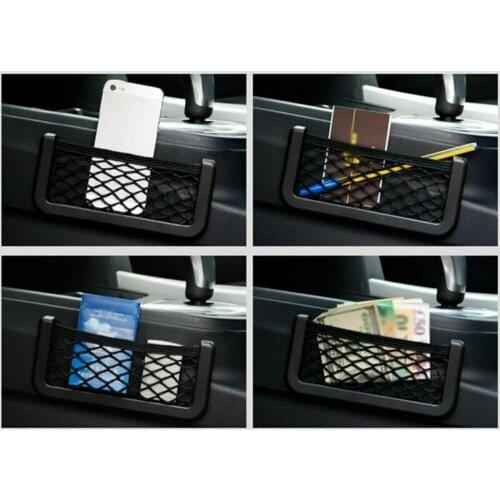 3pcs/set Universal Car Seat Side Back Storage Net Bag Phone Holder Pocket Organizer Interior Accessories For Bmw Passat Golf