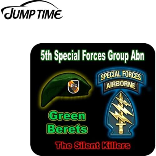 Jump Time 13 x 12cm For 5th Special Forces GroupAbn Army Military Vinyl Car Stickers Decal Trunk Occlusion Scratch Decoration