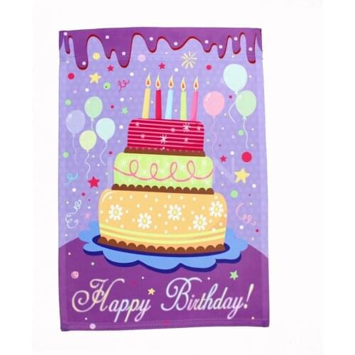 Yehoy own design Home Cupcake Decorative Happy Birthday Garden Flag
