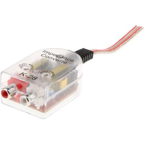 Replacement Car Dash RCA Subwoofer Audio Cable Wiring Adapter High To Low Easy To Install