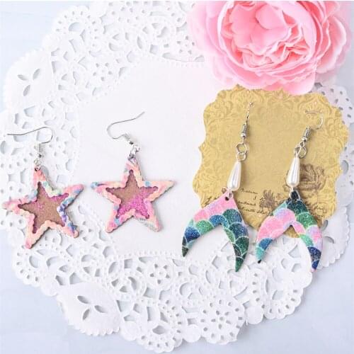 10 PCS Five-pointed Star Hippocampus Earrings Metal Cutting Dies Scrapbooking Accessories Die Cut Pendant Cutting Templates New