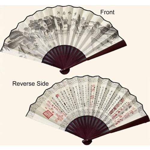 10pcs Folding Fan Custom Logo Chinese Style Hand Fan Bamboo DIY Decorative Art Craft Gift Dance Hand Fan wedding Summer